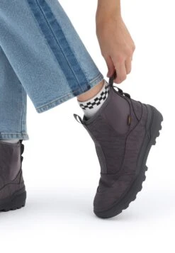 Vans Ua Colfax- Enkellaarsjes Met Plateauzool - Medium Grey