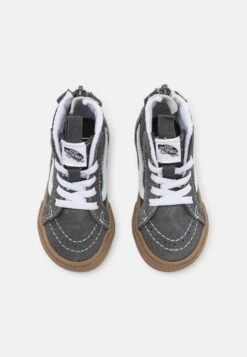 Vans Sk8-Hi Zip Unisex - Sneakers Hoog - Grey/True White -Vans Schoen 6a9510b3cf3d4a58a91fc0f8b5b4ec30