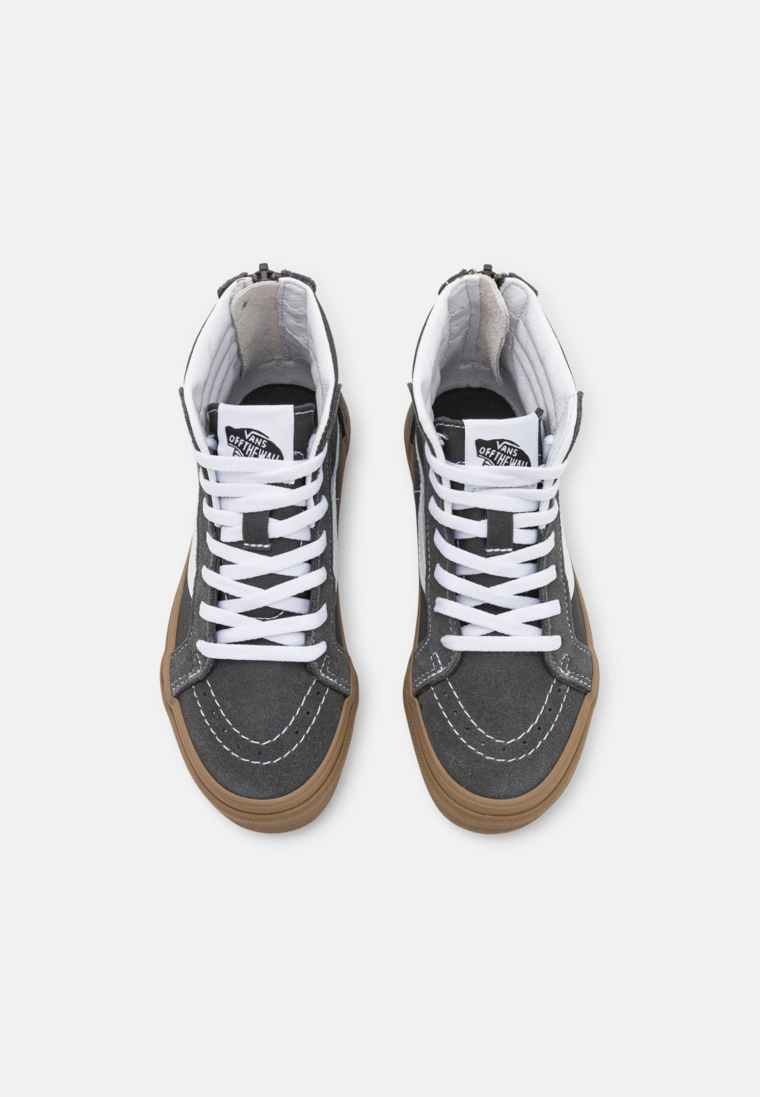 Vans Sk8-Hi Zip Unisex - Sneakers Hoog - Grey/True White 6 Vans Sk8-Hi Zip Unisex - Sneakers Hoog - Grey/True White - Afbeelding 4