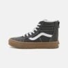 Vans Sk8-Hi Zip Unisex - Sneakers Hoog - Grey/True White -Vans Schoen 6e7fc596ce28452496bc31e7efd621a7