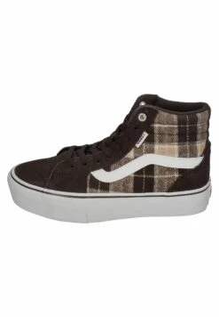 Vans Filmore Hi Platform Plaid - Sneakers Hoog - Plaid Mix Brown White