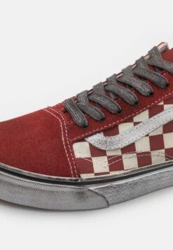 Vans Old Skool Unisex - Sneakers Laag - Stressed Red/White -Vans Schoen 7577a9f131484c58a5d47480b78172a1