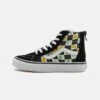 Vans Sk8-Hi Zip Unisex - Sneakers Hoog - Black/Multi-Coloured -Vans Schoen 88a38a9a956449be8da777132be285a0