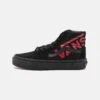 Vans Sk8 Unisex - Sneakers Hoog - Black/Red -Vans Schoen 9d342b3e39264a7eb53a30f099c26adc