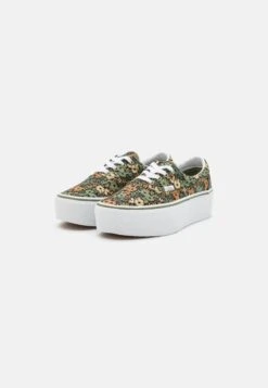 Vans Era Stackform - Sneakers Laag - Oliv/Weiß/Orange -Vans Schoen c40fd6b2b2234679b8eb89bd7943723b