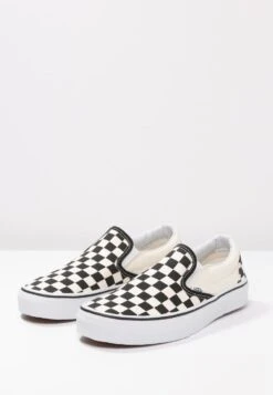 Vans Classic Slip-On - Instappers - Black/White -Vans Schoen ef68ec0dc3aa45adba423504c2301d71
