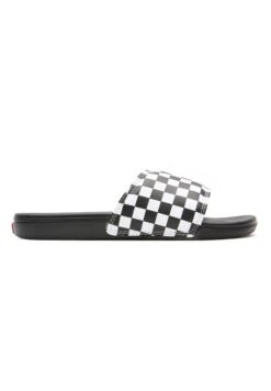 Vans La Costa Slide-On Unisex - Badslippers - (Checkerboard) True White/Black -Vans Schoen fb70ea6b11d34fd9a3d775c3cd29e5b9